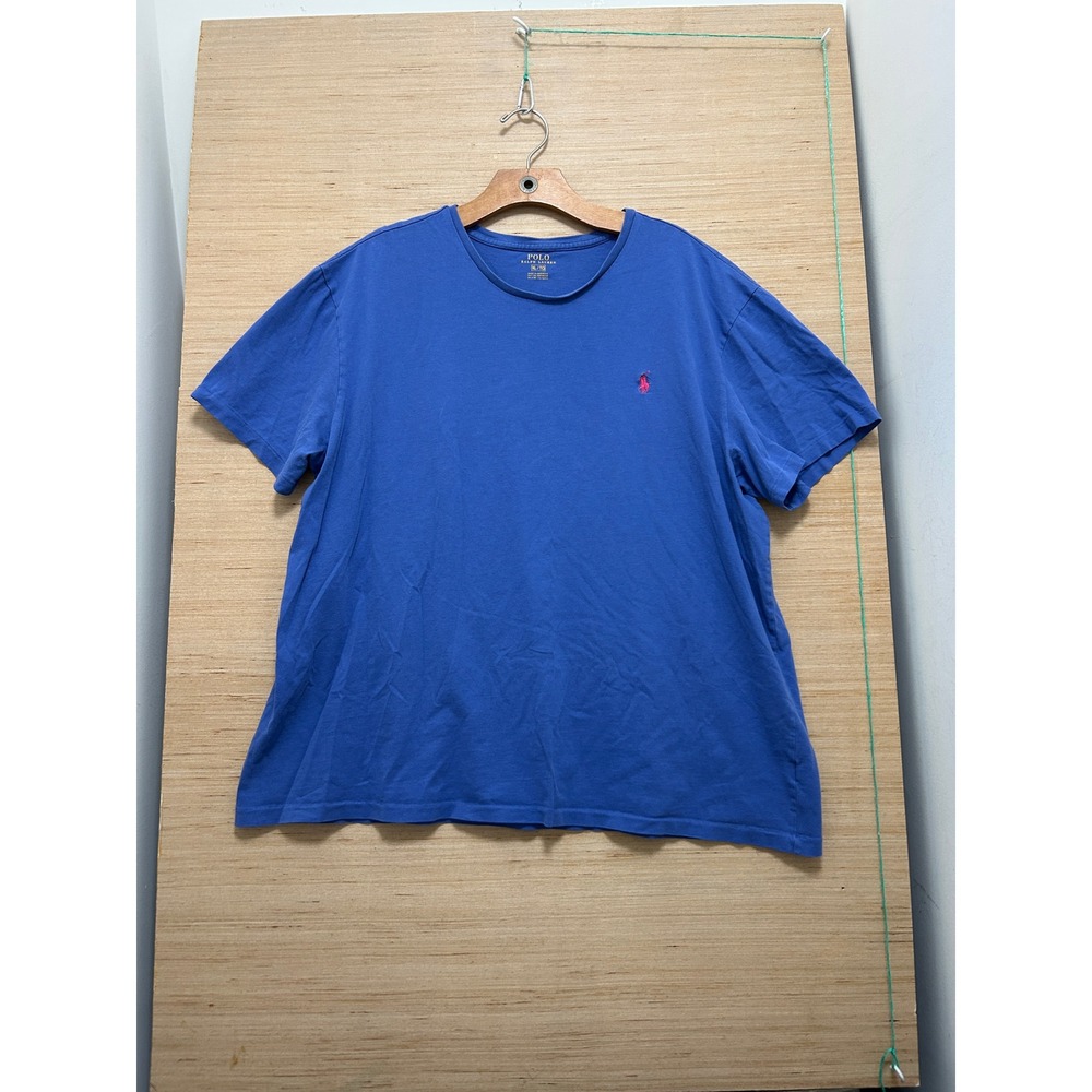 Polo Ralph Lauren Mens XL Blue‎ Short Sleeve Crewneck T-Shirt Red Pony Logo